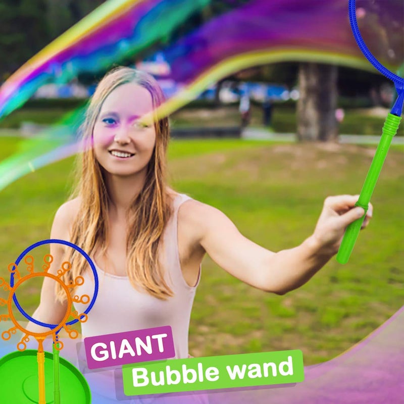 OLEOLETOY Giant Bubble Wand Set for Kids and Adults with Concentrated Refill, Fun Outdoor and Indoor Activity for Girls, Boys, Toddlers and Children to Enjoy - Image 2